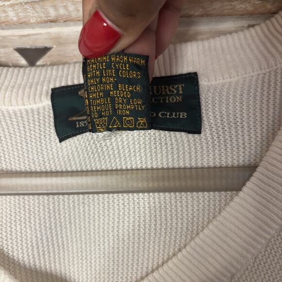 VINTAGE Pinehurst by Izod Club V-Neck US Open Mens 1999 Golf Sweater Pullover-M - Picture 5 of 9